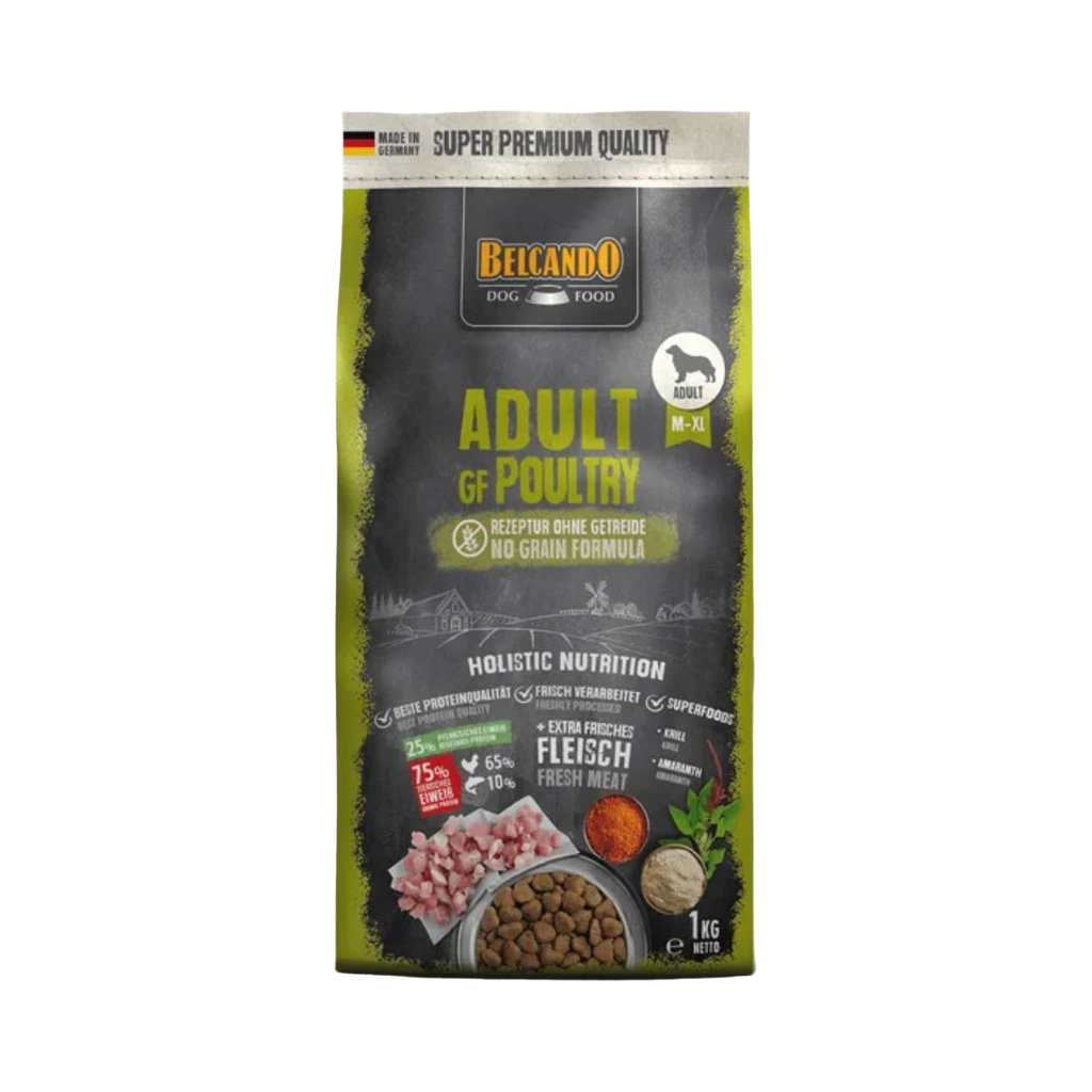 Sac vert Adult GF Poultry avec viande et légumes