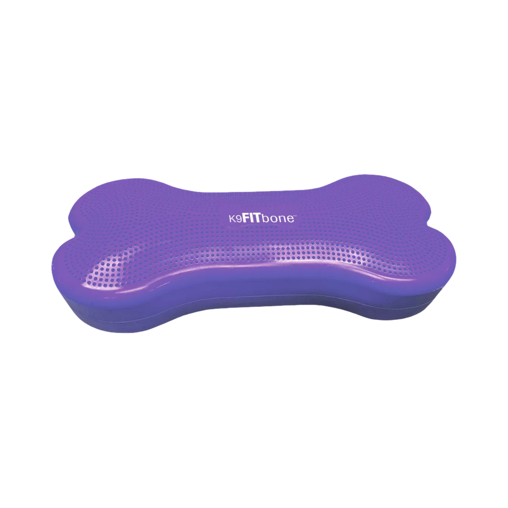 Os gonflable violet vu de face