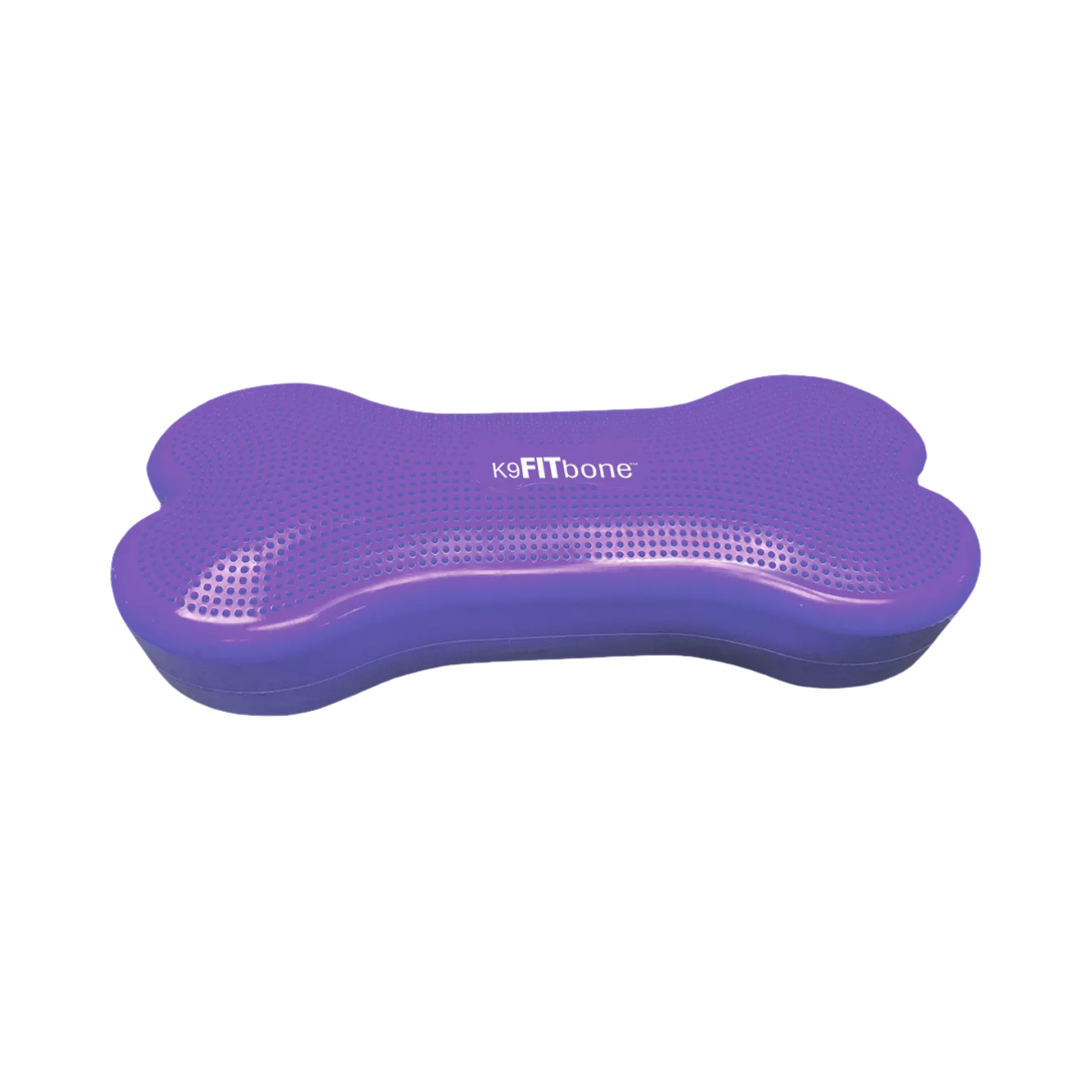 Os gonflable violet vu de face