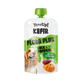 Gourde souple blanche et verte de kéfir YowUp, chien illustré
