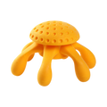 Pieuvre orange en caoutchouc alvéolé à huit tentacules