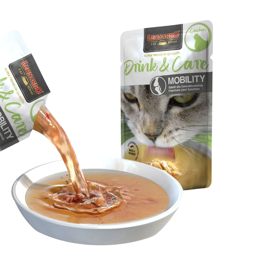 Bouillon versé depuis le sachet dans une coupelle blanche