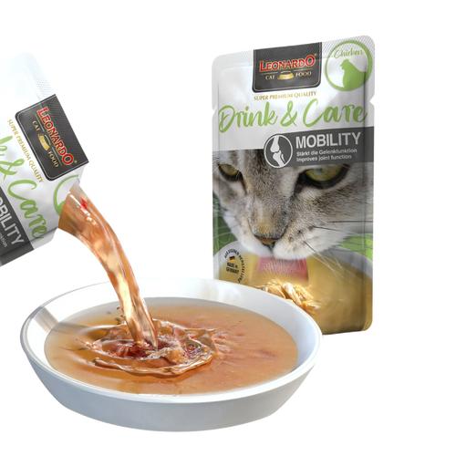 Bouillon versé depuis le sachet dans une coupelle blanche