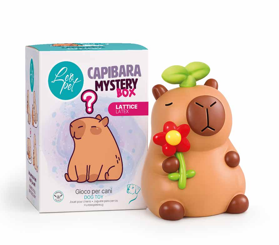 Boîte de la Capybara Mystery Box Leopet avec une figurine capybara à fleur