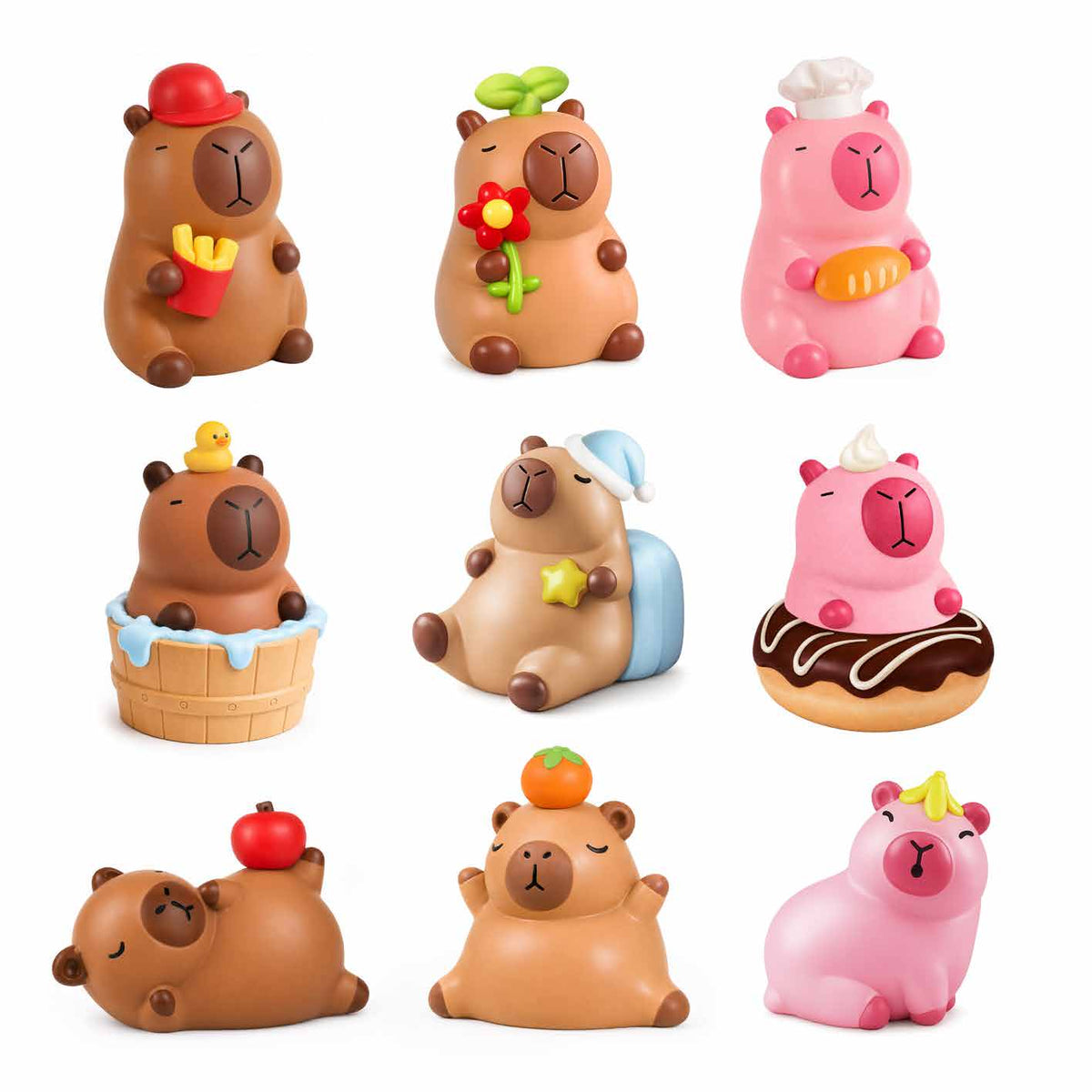 Les 9 figurines capybara à collectionner de la Mystery Box Leopet