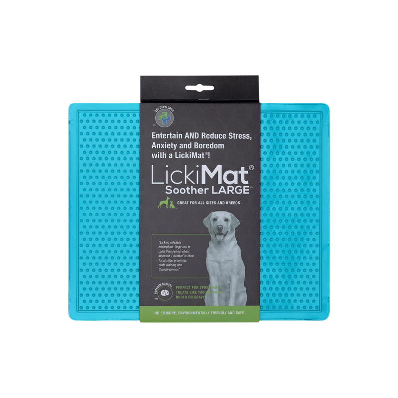 Grand tapis bleu turquoise avec étui cartonné noir