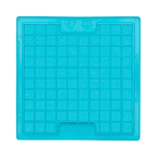 Carré turquoise à cases quadrillées vu de dessus