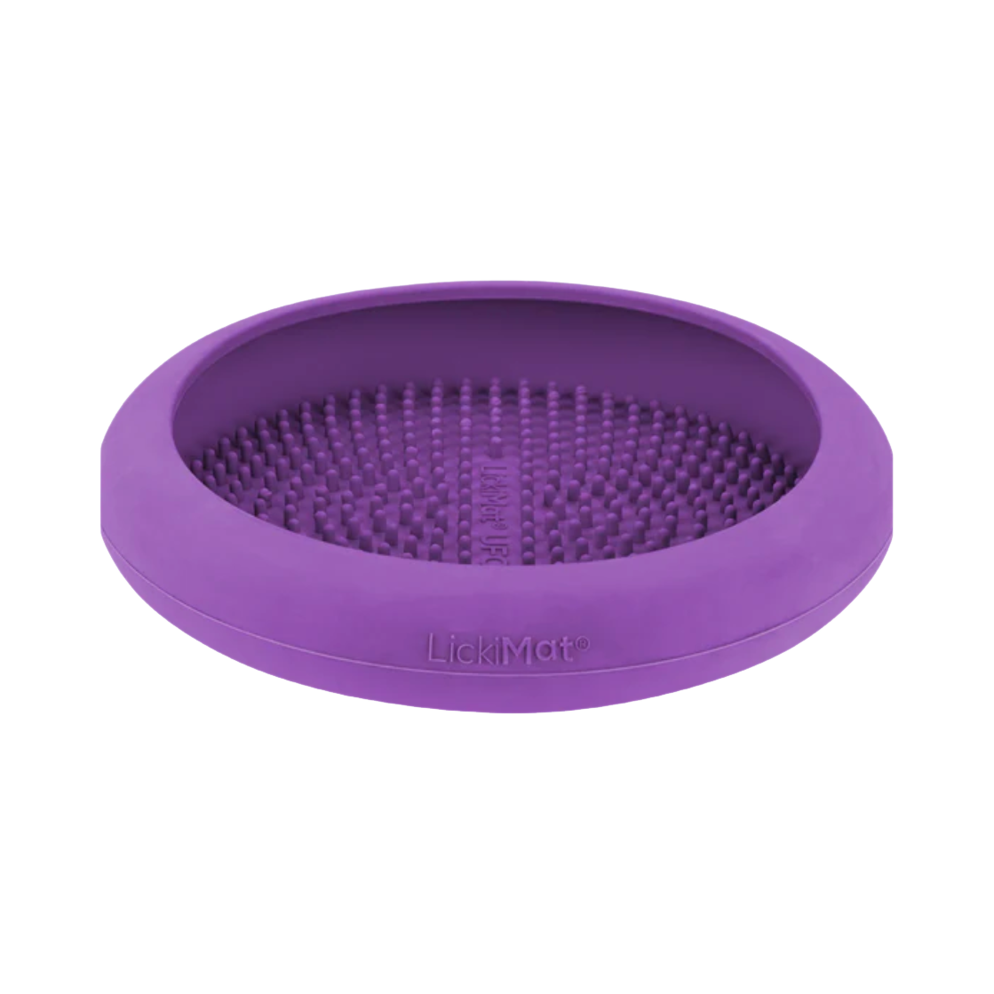 Tapis UFO violet vu de profil, bord relevé