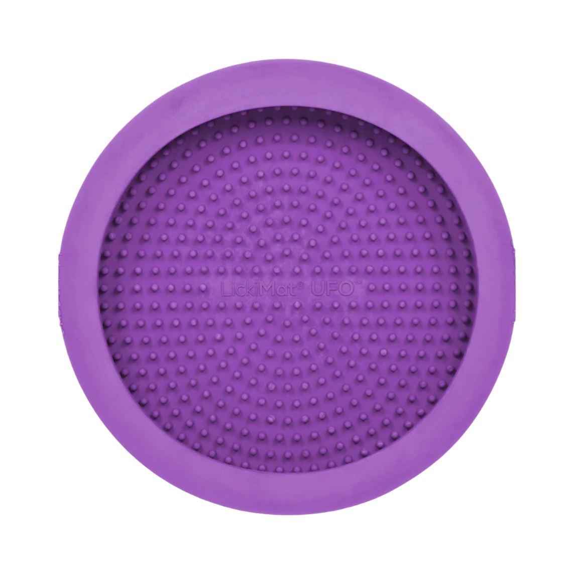 Tapis UFO violet vu de dessus, surface à picots