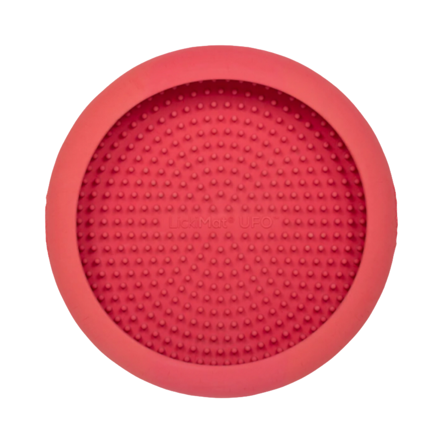 Tapis UFO rouge vu de dessus