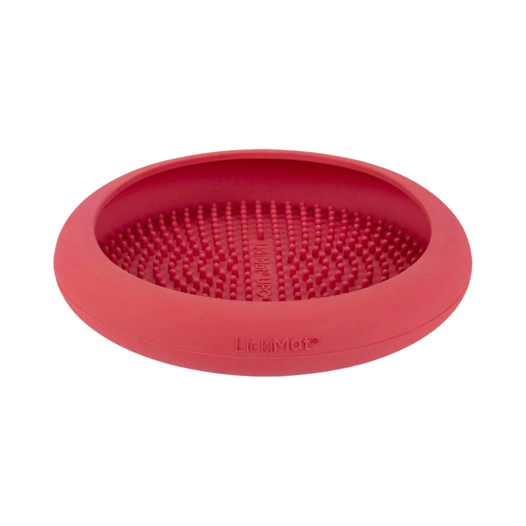 Tapis UFO rouge vu de profil