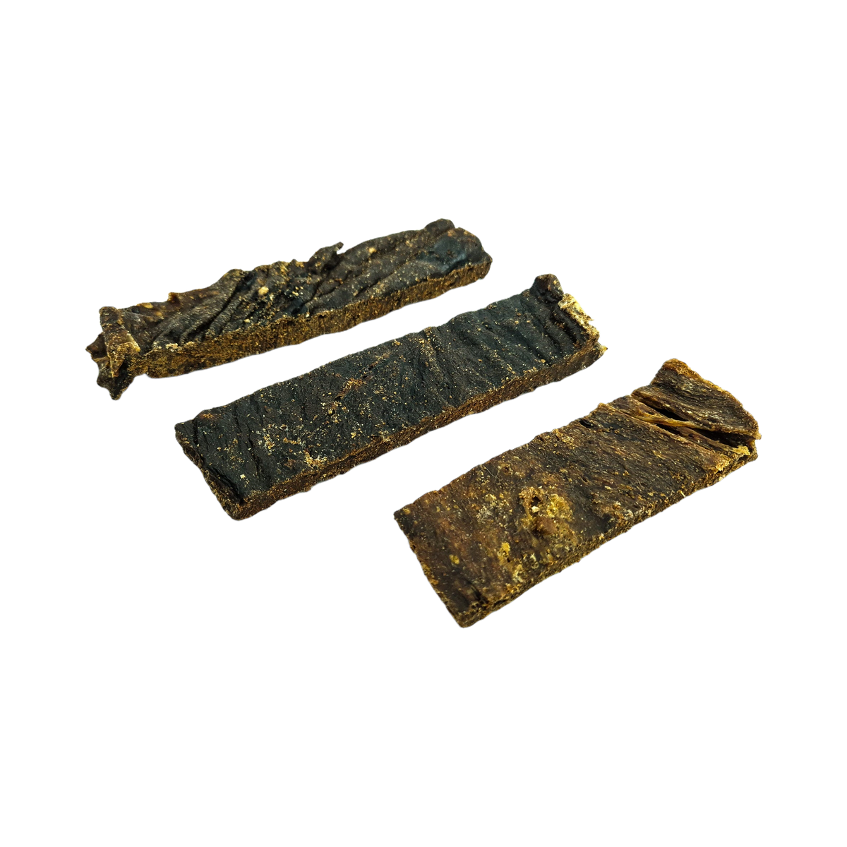 Trois morceaux de mamelle de bœuf séchée