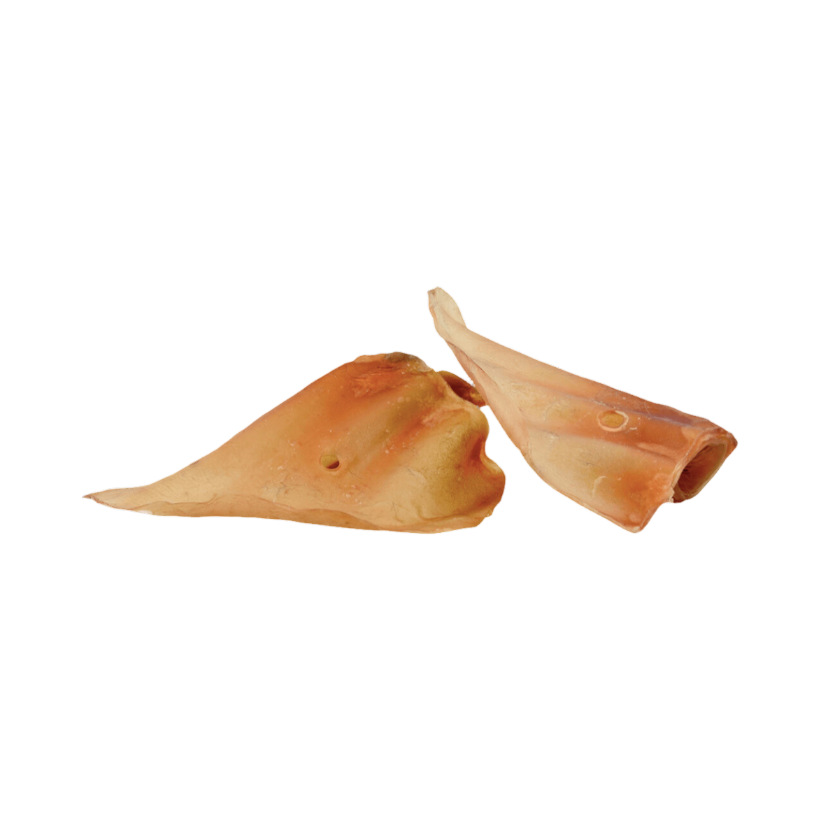 Deux oreilles de bœuf séchées claires