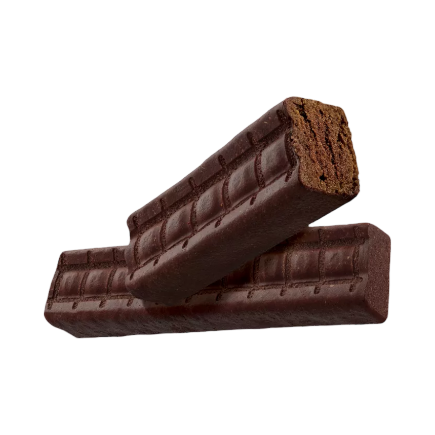 Barre marron cassée en deux morceaux