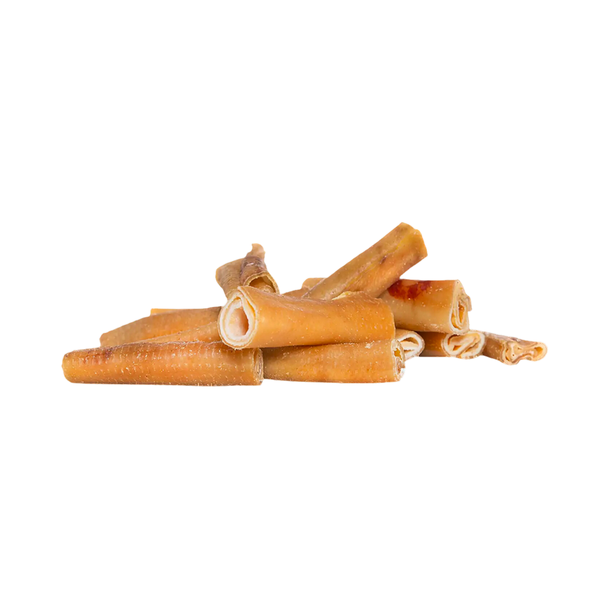 Rouleaux de couenne de porc séchée empilés