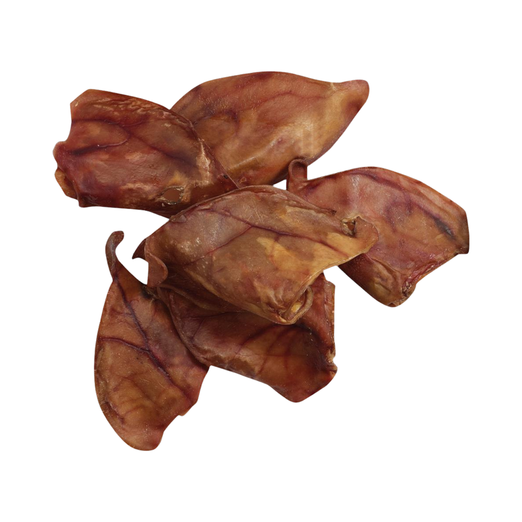 Pile de cinq oreilles de porc séchées