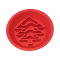 Face rouge en relief de sapin festif