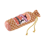 Saucisson couché dans son filet orange, cordelette dorée