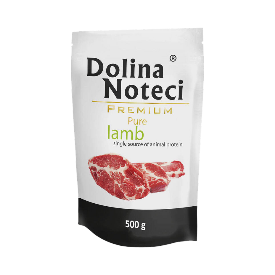 Pâtée monoprotéine Dolina Noteci Premium Pure à l'agneau – sachet 150 g