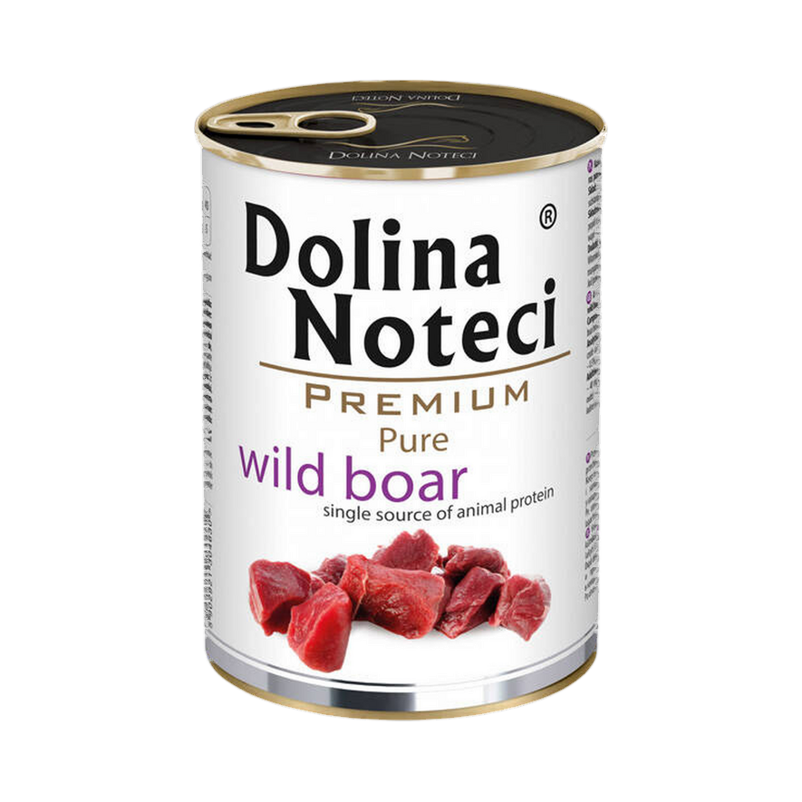 Pâtée monoprotéine Dolina Noteci Premium Pure au sanglier – boîte 400 g