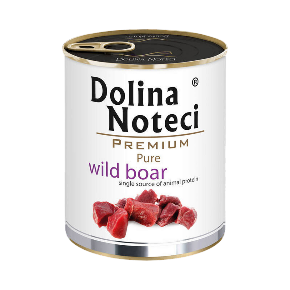 Pâtée monoprotéine Dolina Noteci Premium Pure au sanglier – boîte 800 g