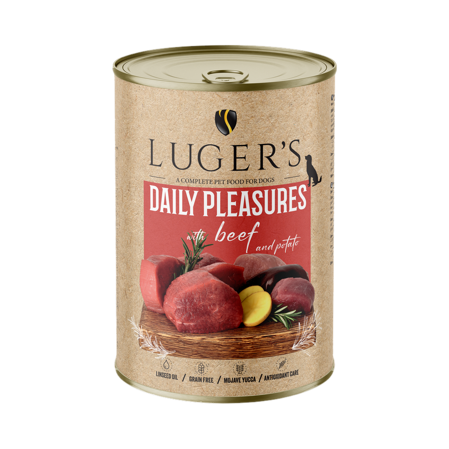 Pâtée Luger's Daily Pleasures bœuf et pomme de terre – boîte 400 g
