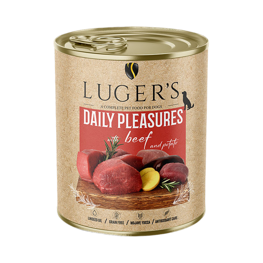 Pâtée Luger's Daily Pleasures bœuf et pomme de terre – boîte 800 g