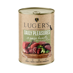 Pâtée Luger's Daily Pleasures cœurs d'oie, brocoli et petits pois – boîte 400 g
