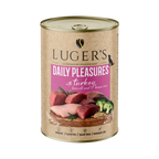 Pâtée Luger's Daily Pleasures dinde, brocoli et riz brun – boîte 400 g