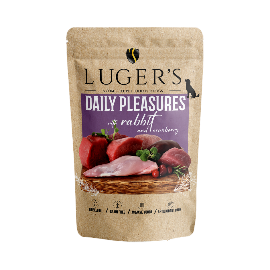Pâtée Luger's Daily Pleasures lapin et canneberges – sachet 500 g