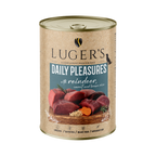 Pâtée Luger's Daily Pleasures renne, carotte et riz brun – boîte 400 g