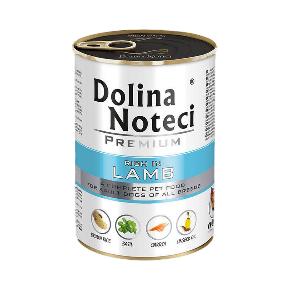 Pâtée Dolina Noteci Premium riche en agneau – boîte 400 g