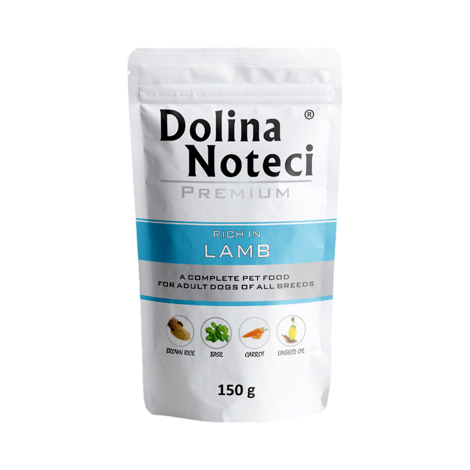 Pâtée Dolina Noteci Premium riche en agneau – sachet 150 g