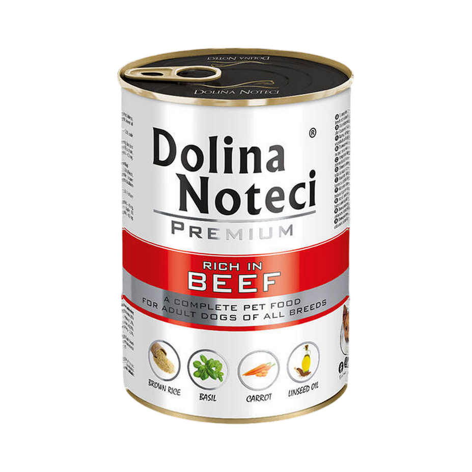 Pâtée Dolina Noteci Premium riche en bœuf – boîte 400 g