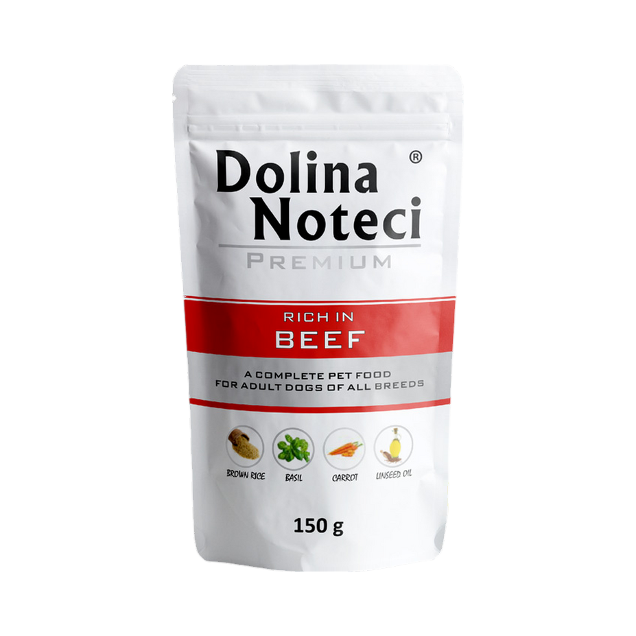 Pâtée Dolina Noteci Premium riche en bœuf – sachet 150 g