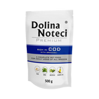Pâtée Dolina Noteci Premium riche en cabillaud et brocoli – sachet 500 g