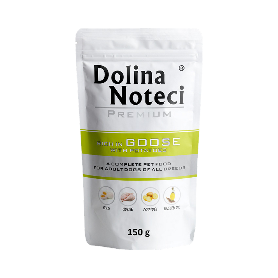 Pâtée Dolina Noteci Premium riche en oie et pommes de terre – sachet 150 g