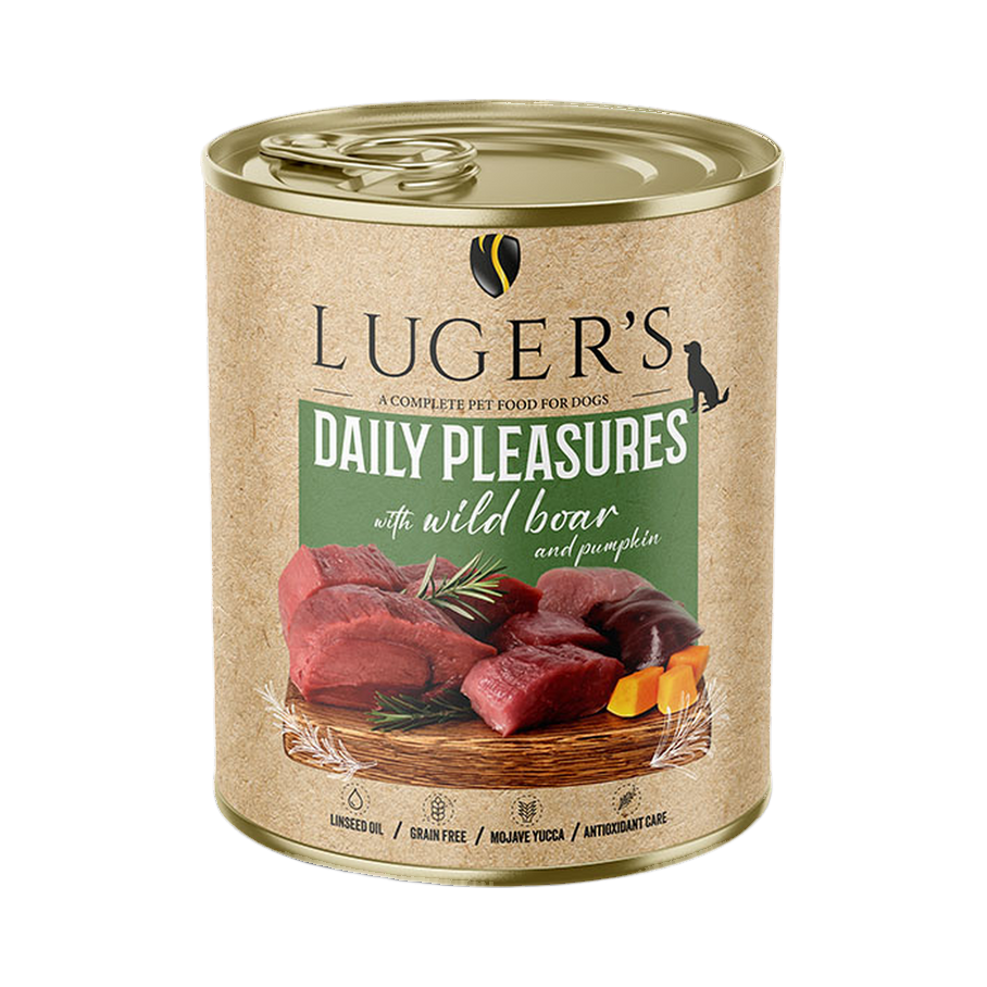 Pâtée Luger's Daily Pleasures sanglier et potiron – boîte 800 g