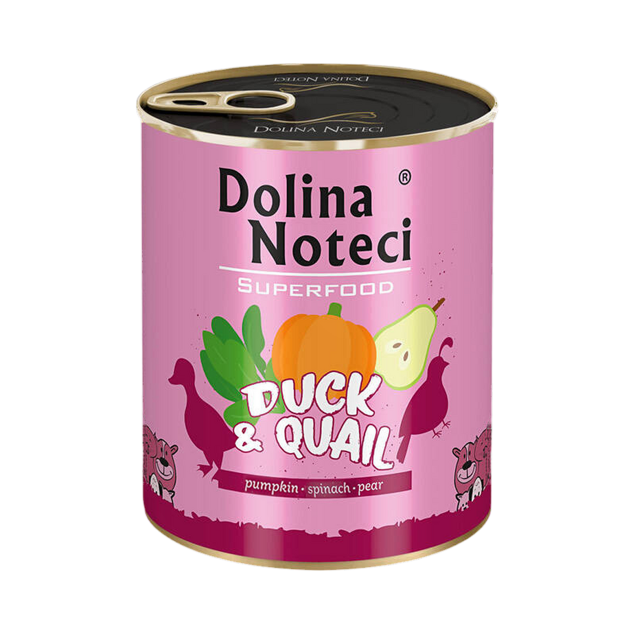 Pâtée Dolina Noteci Superfood canard et caille – boîte 800 g