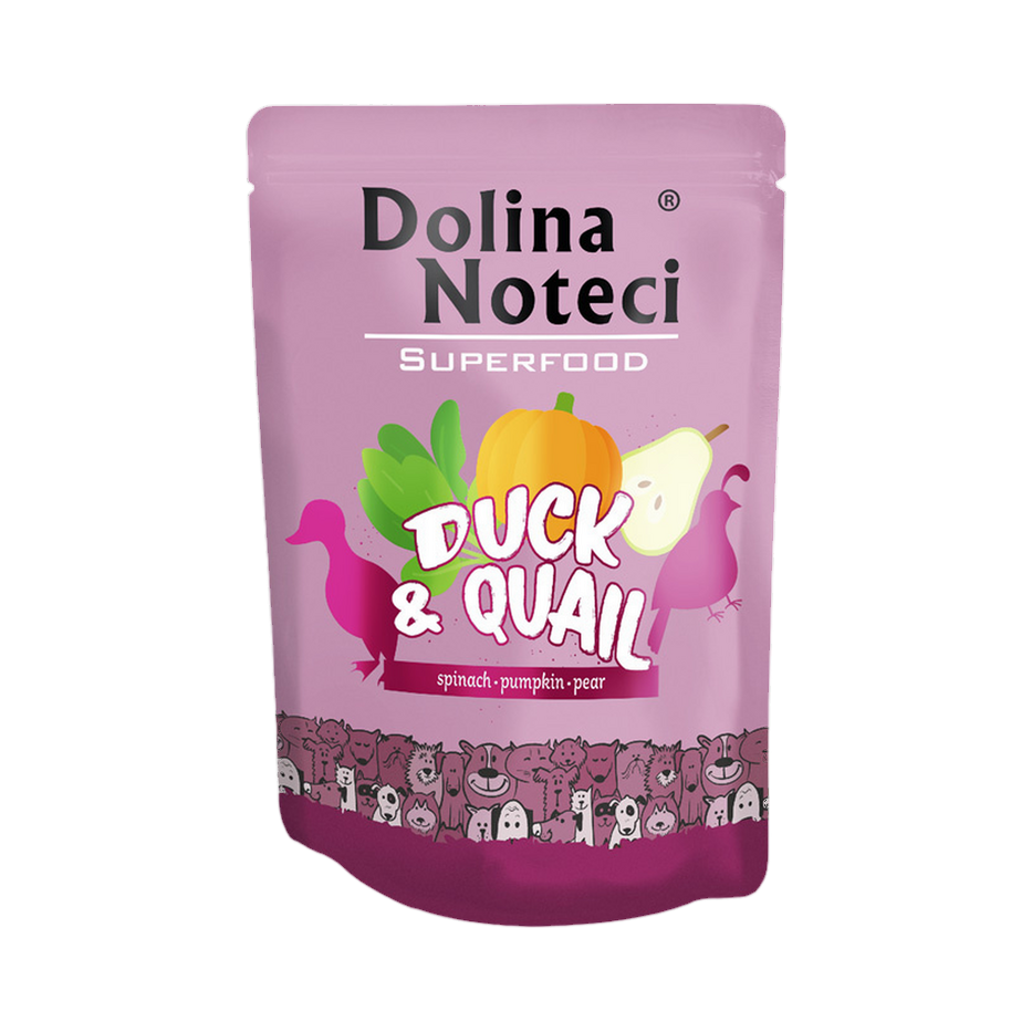 Pâtée Dolina Noteci Superfood canard et caille – sachet 300 g