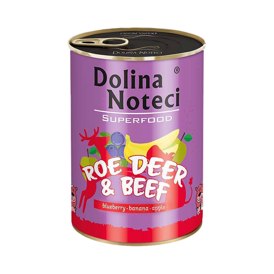 Pâtée Dolina Noteci Superfood chevreuil et bœuf – boîte 400 g