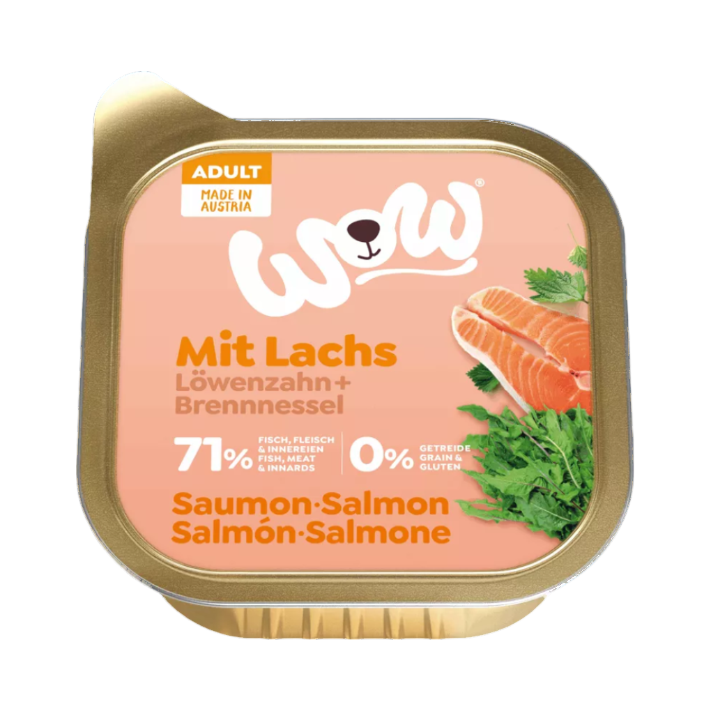 Barquette orangée WOW Mit Lachs à opercule doré