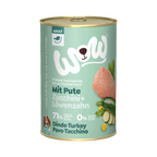 Boîte de conserve vert d'eau WOW Mit Pute illustrée