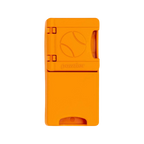 Module orange rectangulaire fermé avec motif de balle