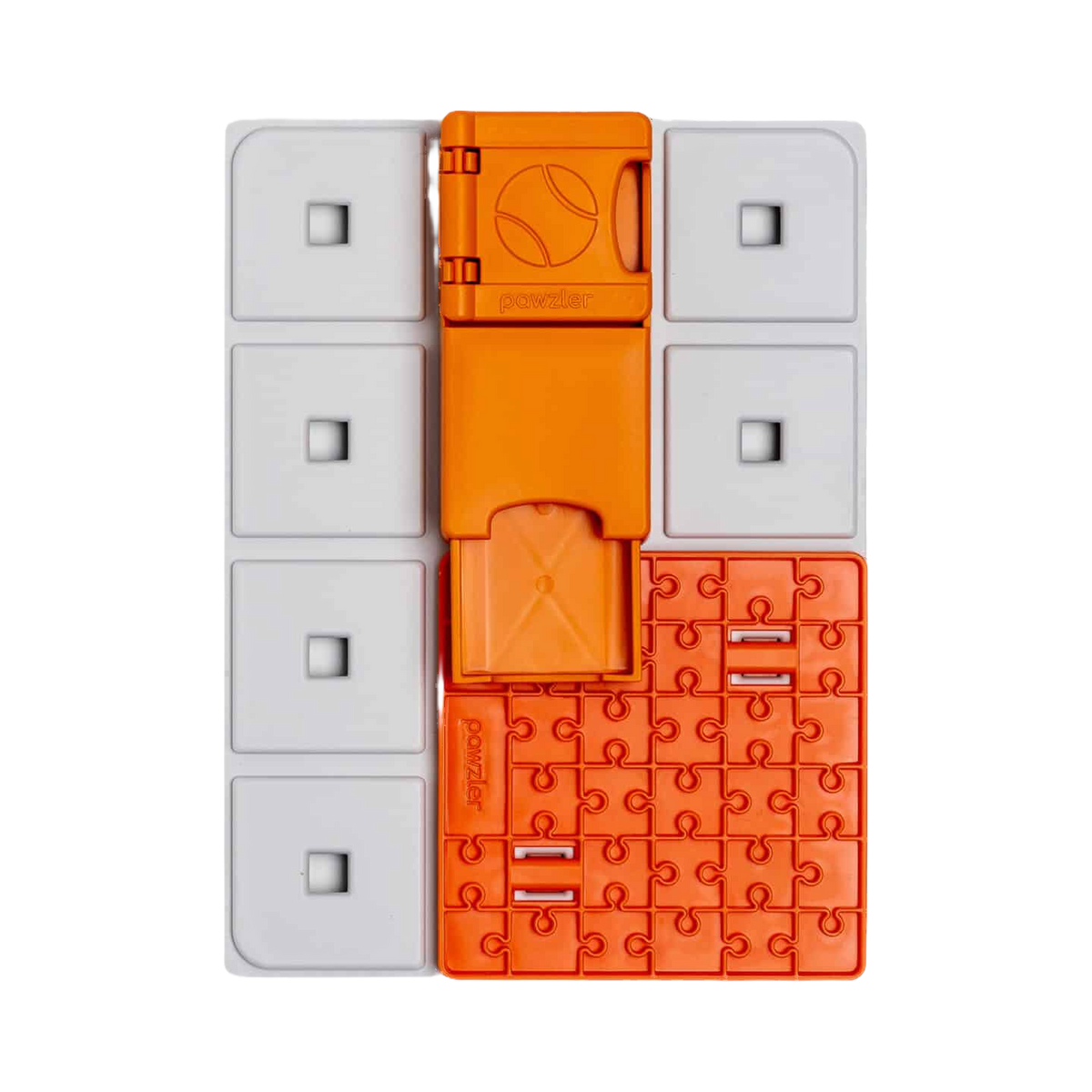 Plateau orange combiné à la base grise