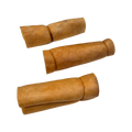 Trois rouleaux de peau de bœuf séchée dorés