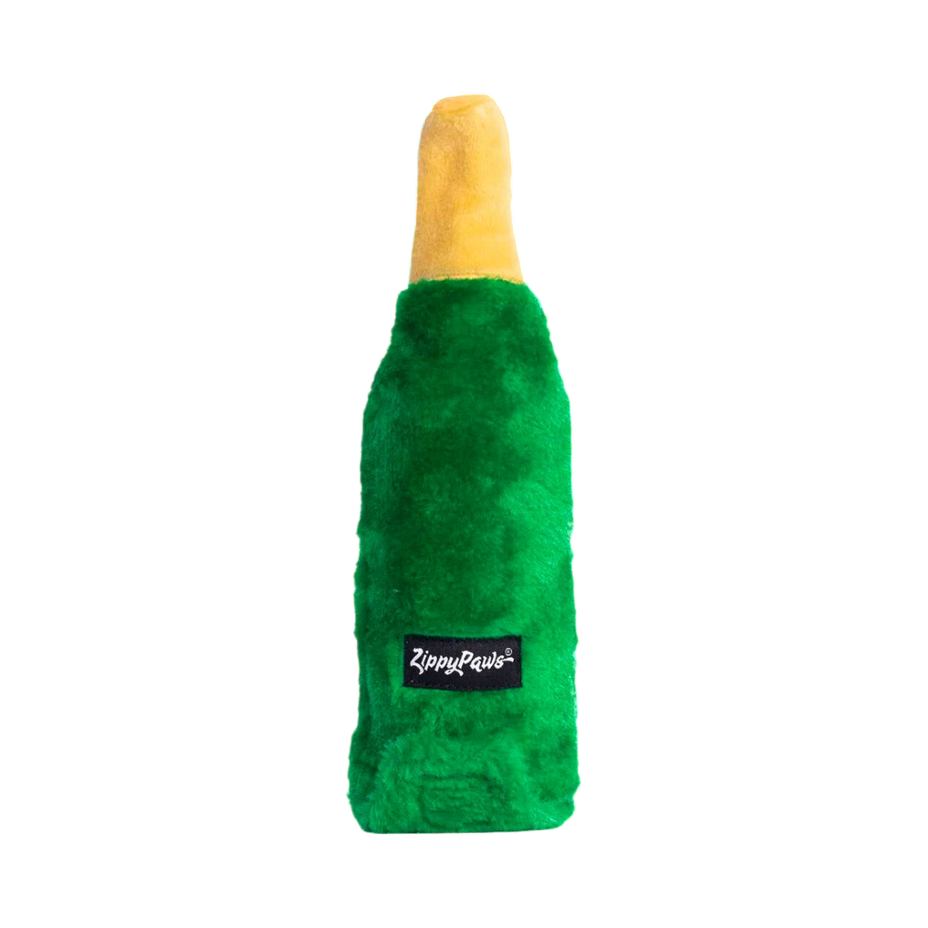 Dos de la bouteille verte avec l'étiquette ZippyPaws