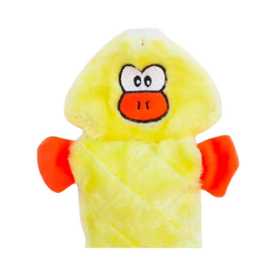 Tête jaune au bec orange et petites ailes orange