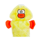 Tête jaune au bec orange et petites ailes orange