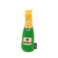Bouteille verte étiquette Bubbly et bouchon jaune doré